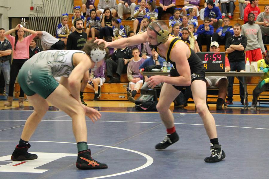 ONeil wrestles in the district tournament where he finished second propelling him to the state tournament. 