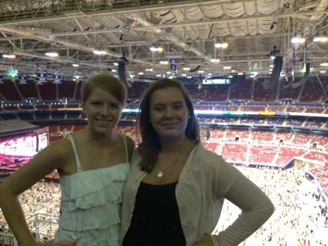 Abbey Francis (12) and Susan Van Lieshout attend the One Direction concert on Aug. 27. 
