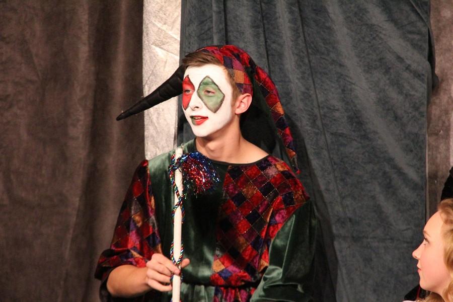 Alec Boeschen plays the part of the Jester.