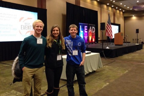 Blake Dillow, Amy Kaznica, and Iain Bennett pose for a picture at the LEAD conference.