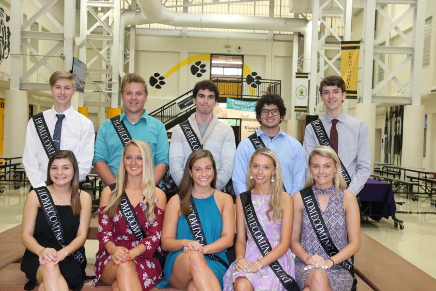 Homecoming court participants.