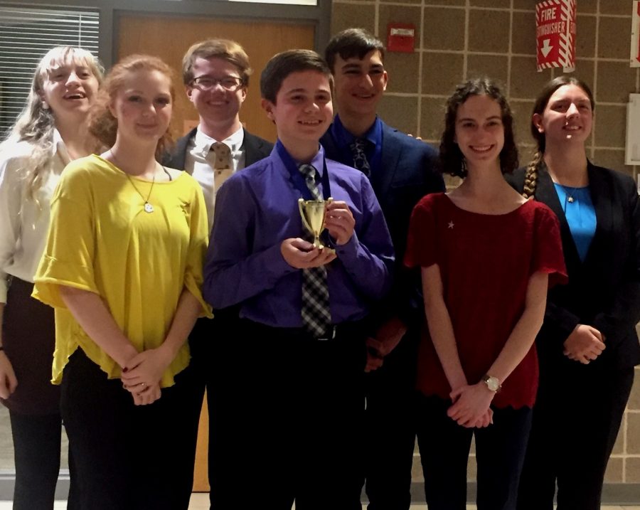 Members of the OHS Speech and Debate team pose for a picture