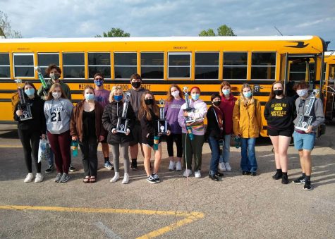 The choir program went home with several trophies after a successful day at  Eureka High School on May 8 for competition. 