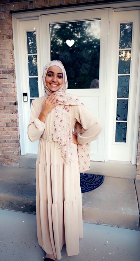 Huda Hamdallah (9) poses for an Eid photo. “We fast during Ramadan for one to feel how the people less fortunate feel, and its really beneficial for yourself, your mind and your body,” Hamdullah (9) said. Huda started to wear the hijab full time during summer break like her older sister Jineen. 