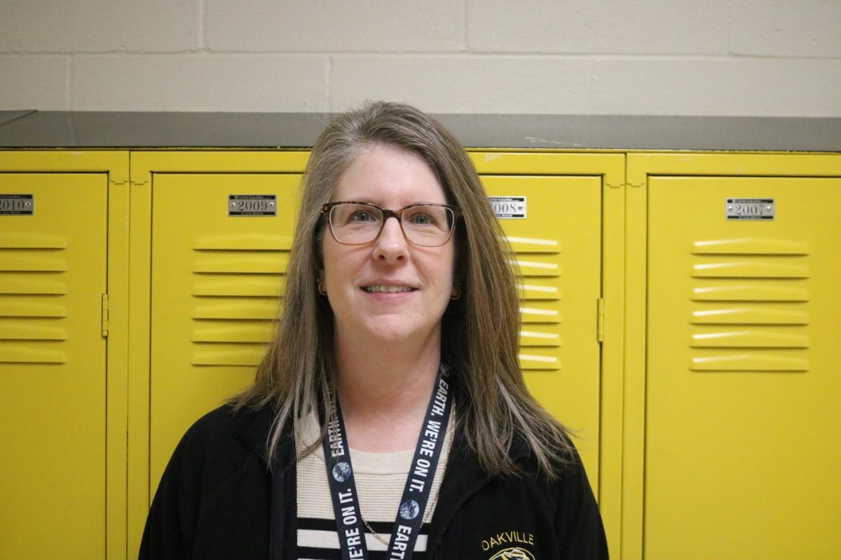 Substitue teacher Stephanie Allen poses for a photo. Before subbing, Allen was a teacher at OHS for over 30 years. “Build strong relationship with your colleagues because you'll need it,” Allen said. “There are some days that you have to rely on your colleagues to get through.”