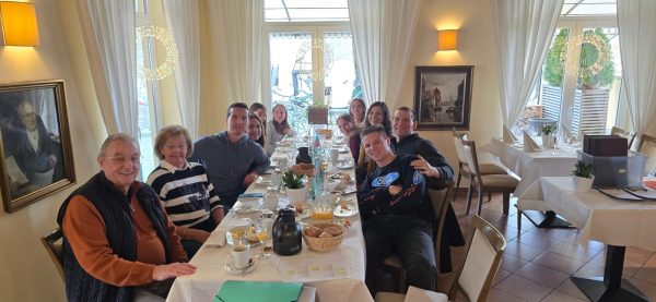 Simon Thompson (12) poses for a photo with his family. "One thing that I miss from Germany is just how everything's fresh made. They don't have a whole bunch of processed stuff. So [I miss] bakeries, German bakeries," Thompson said. Thompson has family in Dieburg, Germany.
